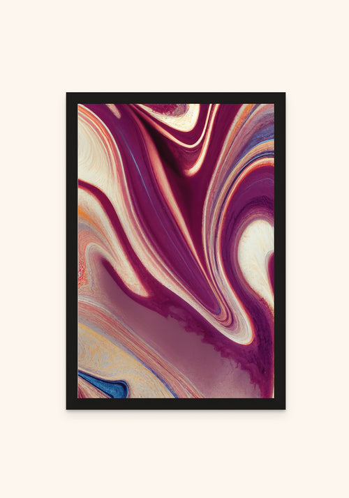 Crimson Flow framed print in a black frame — Art Spectrum