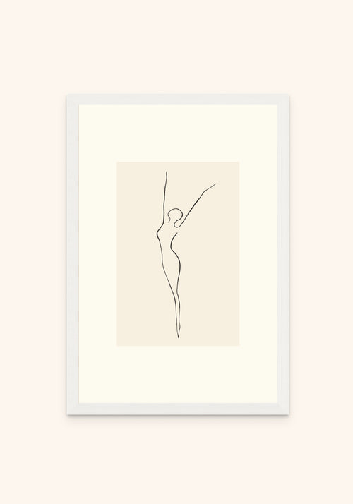 Dance 2 framed print in a white frame — Art Spectrum