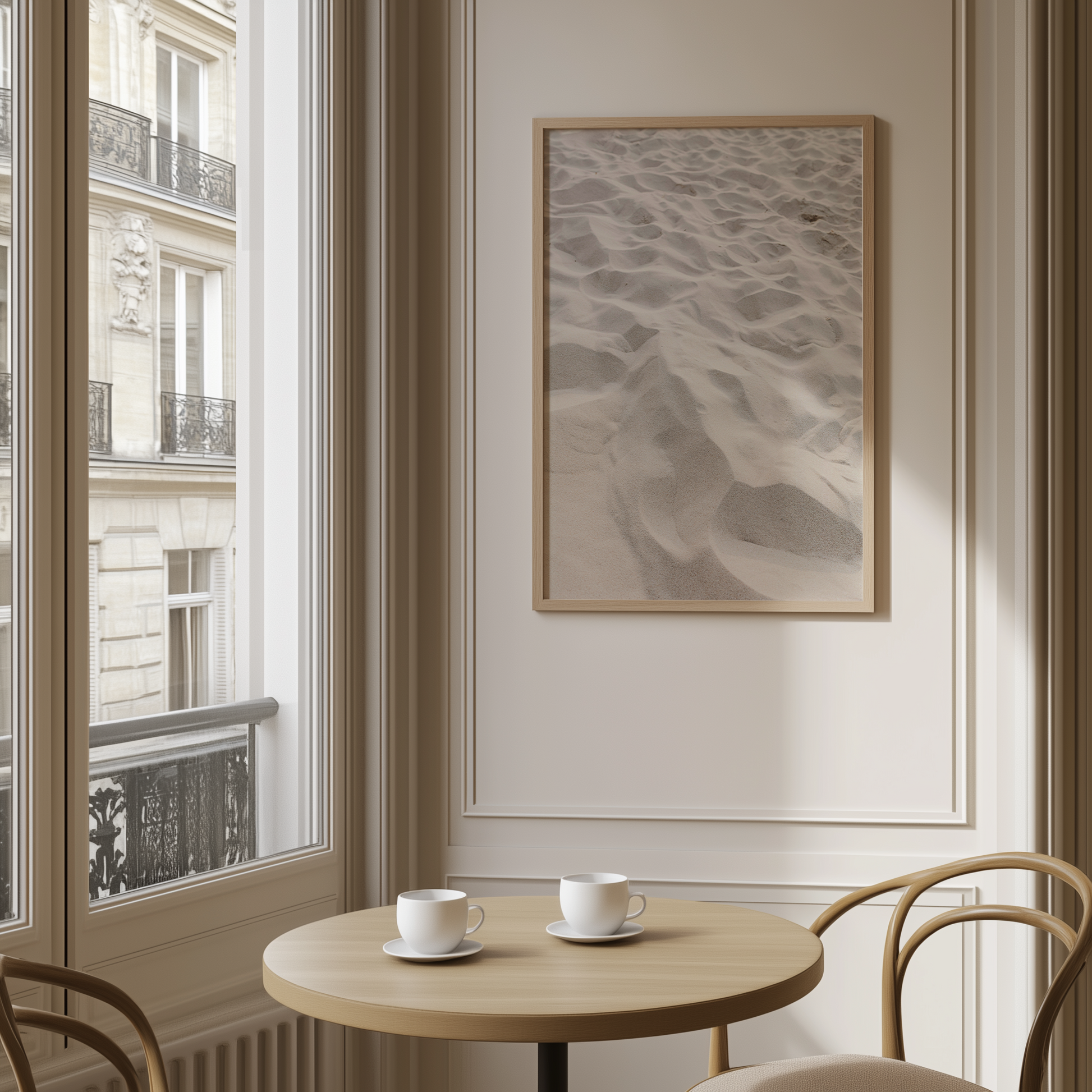 Dune nature art framed canvas print styled in a modern interior — Art Spectrum