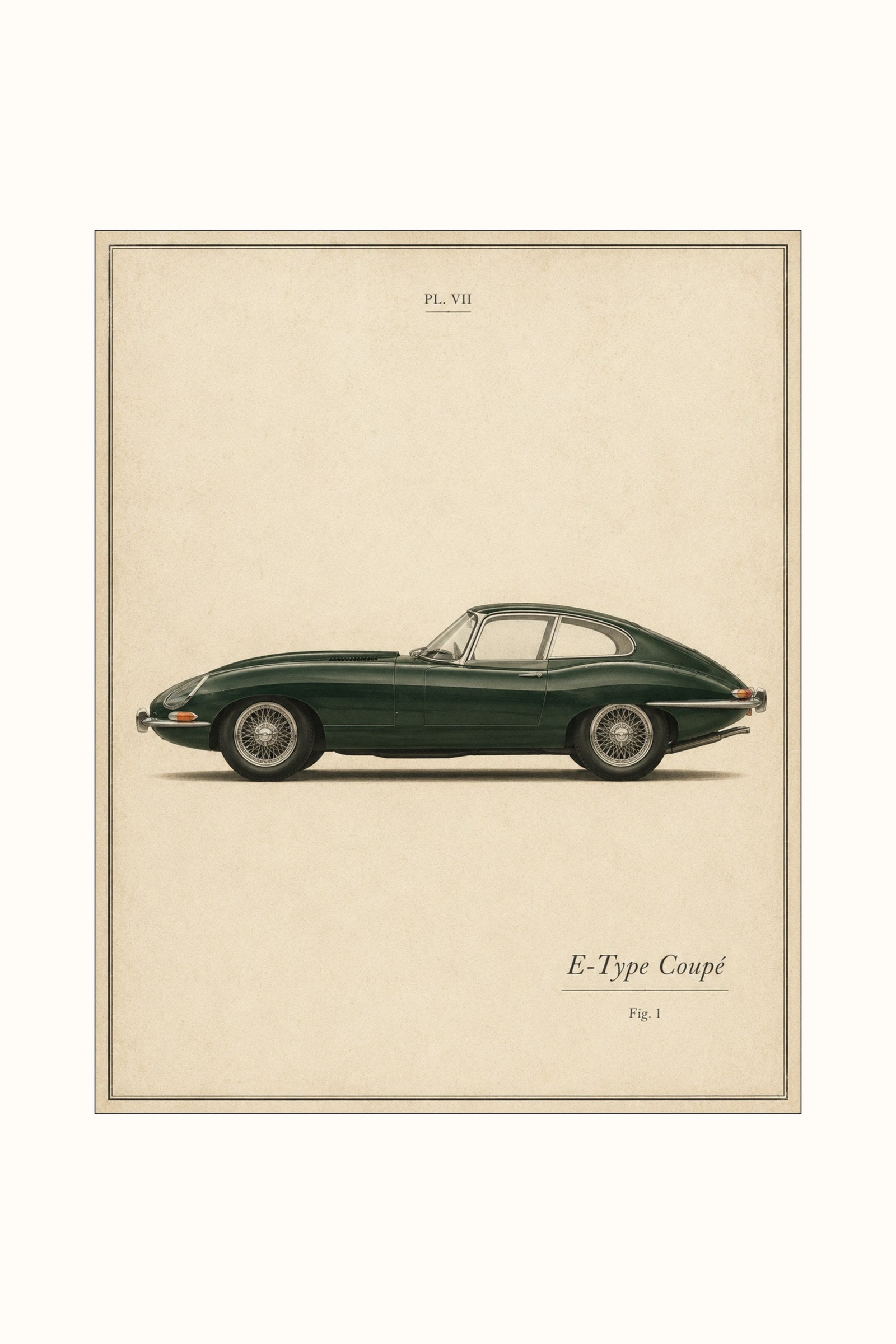 E Type vintage art print — Art Spectrum