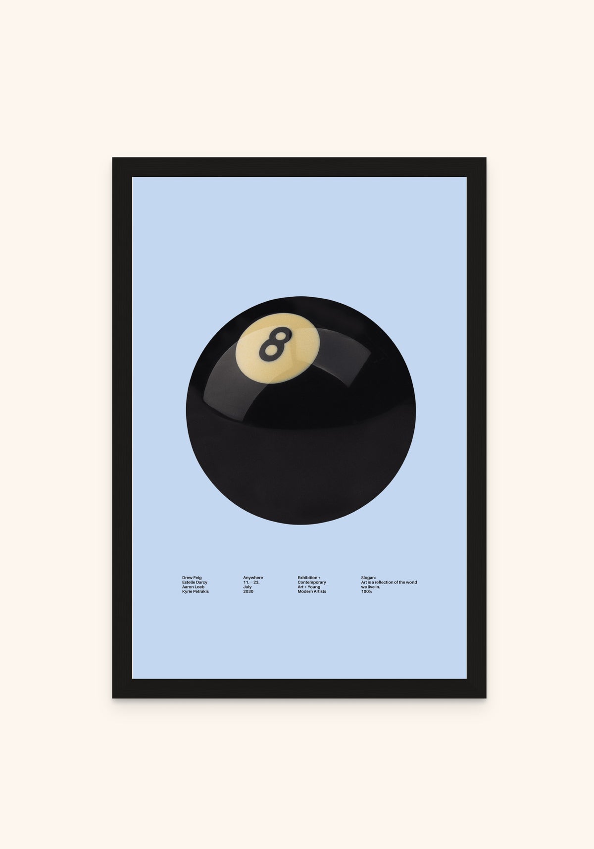 Eight Sphere framed print in a black frame — Art Spectrum