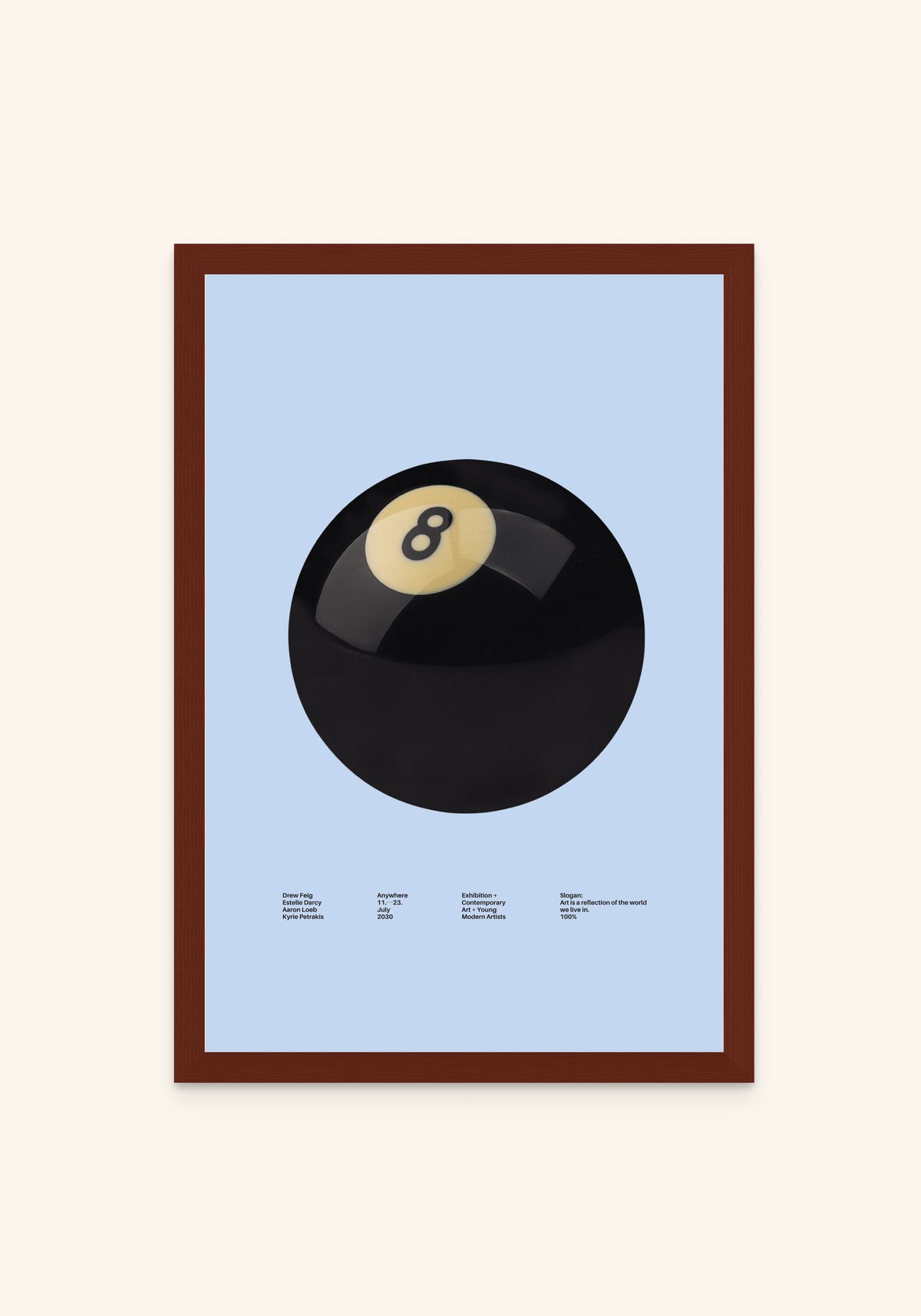 Eight Sphere framed print in an espresso frame — Art Spectrum