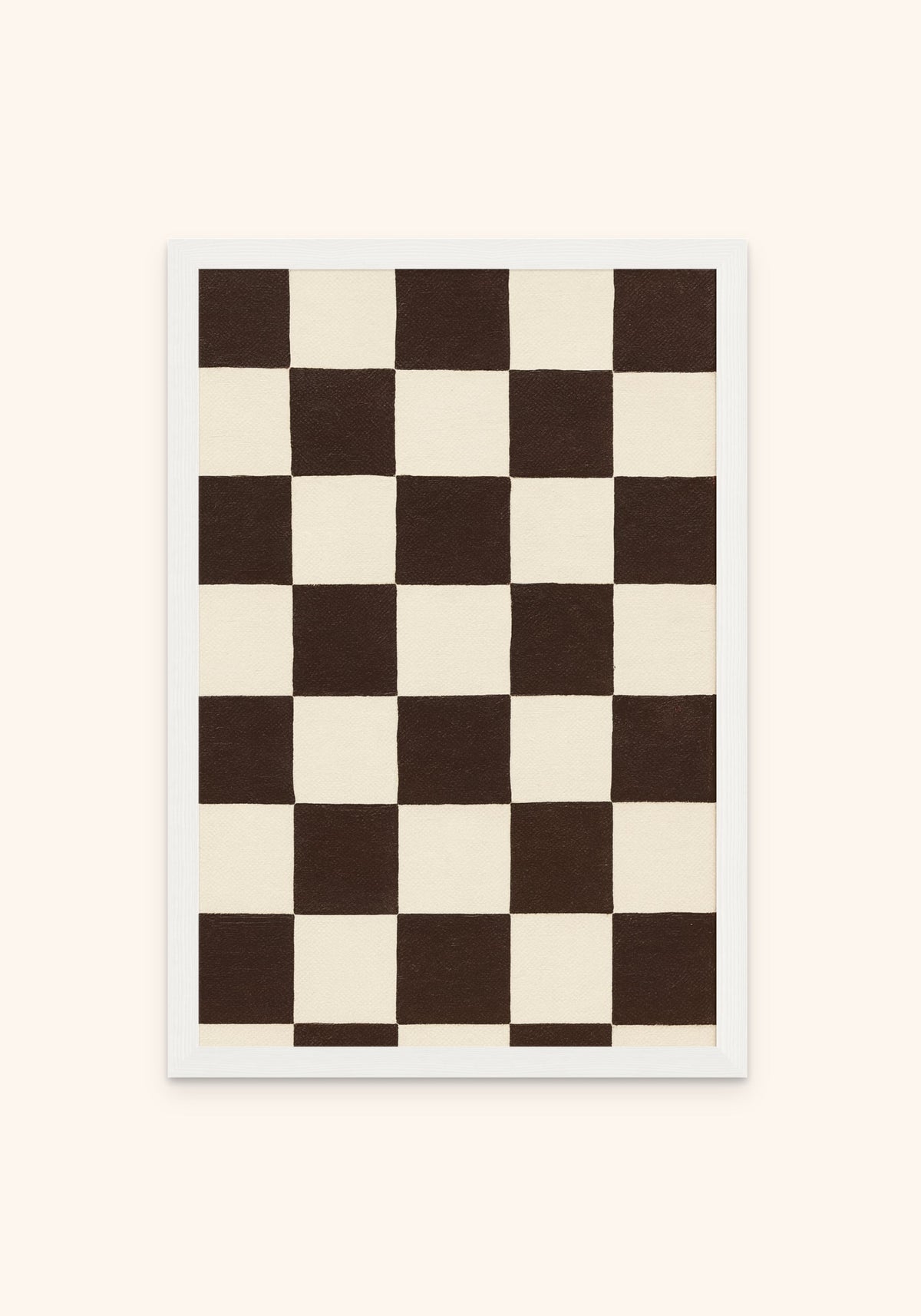 Espresso Grid framed print in a white frame — Art Spectrum