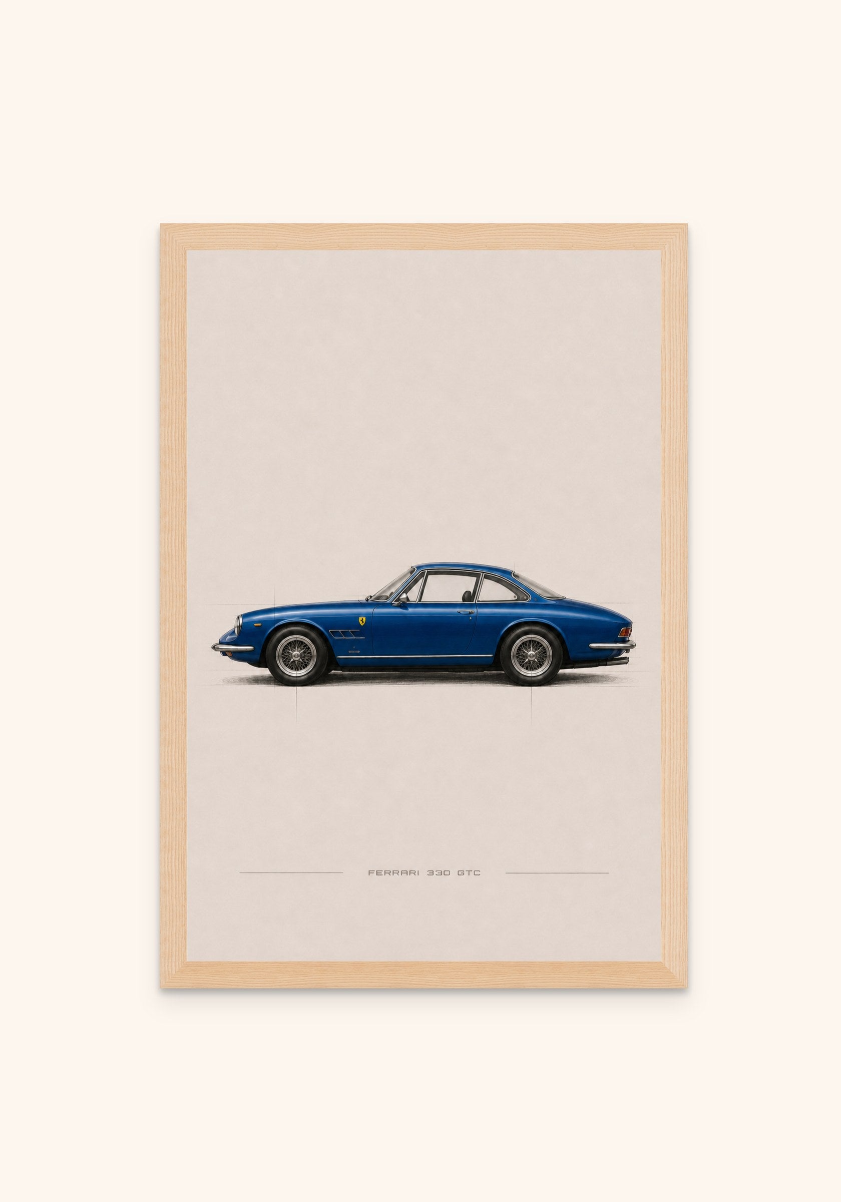 Ferrari vintage art print in a frame — Art Spectrum