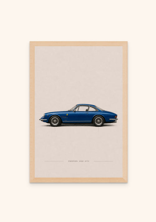 Ferrari vintage art print in a frame — Art Spectrum