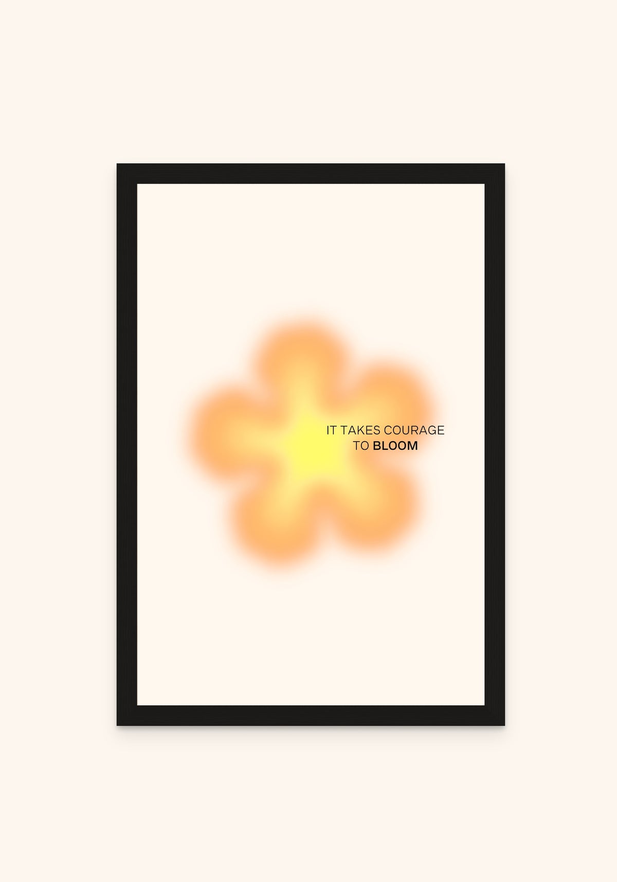 Flourish framed print in a black frame — Art Spectrum