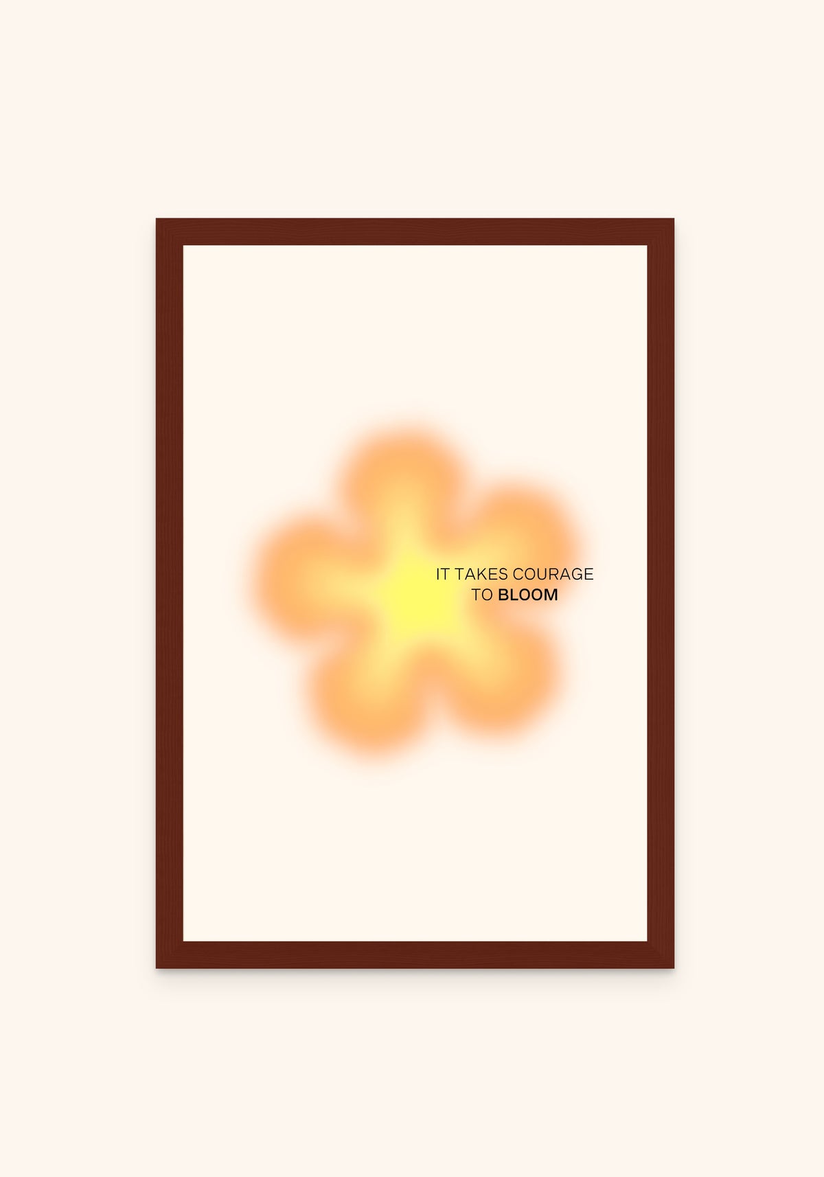 Flourish framed print in an espresso frame — Art Spectrum