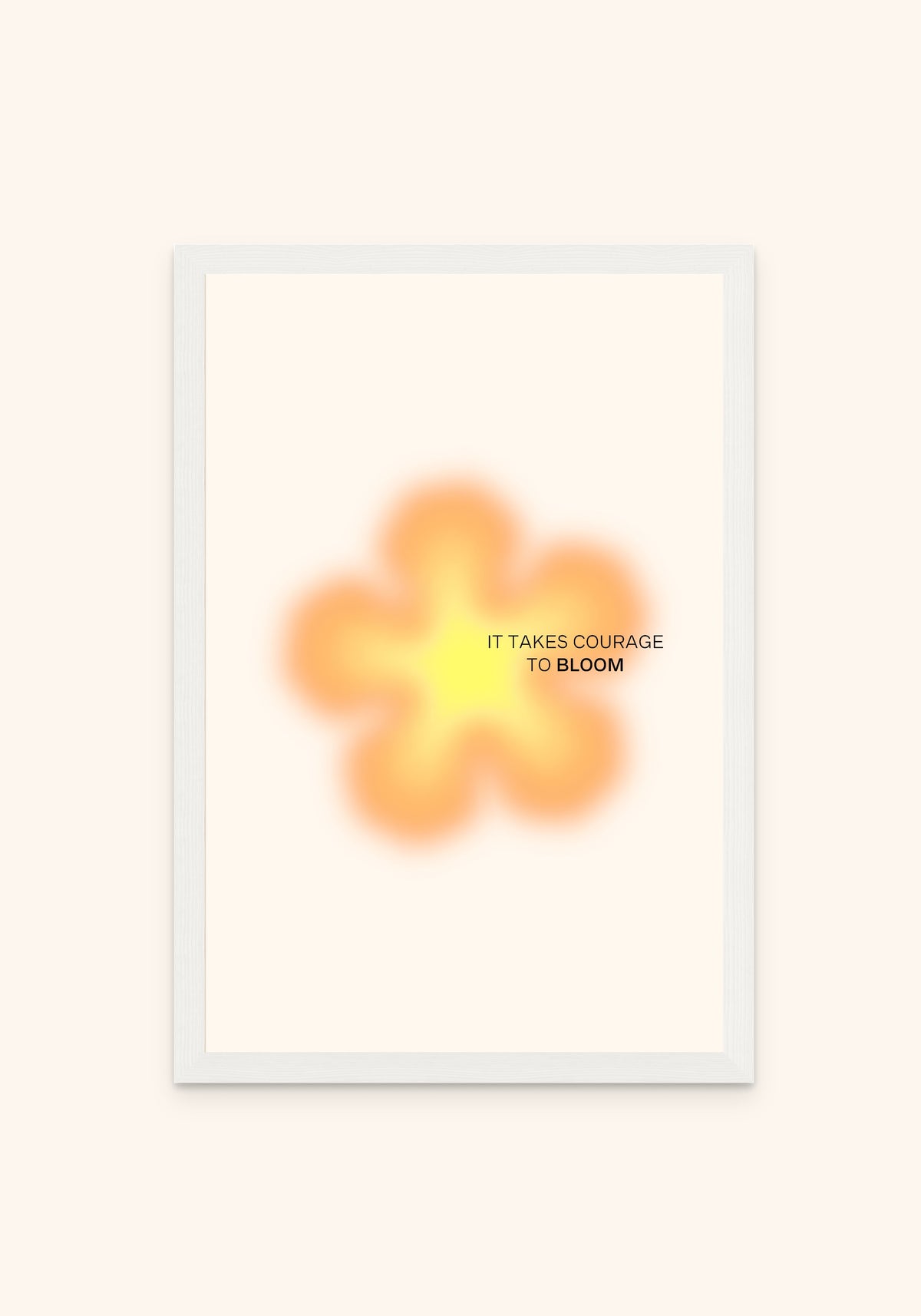 Flourish framed print in a white frame — Art Spectrum