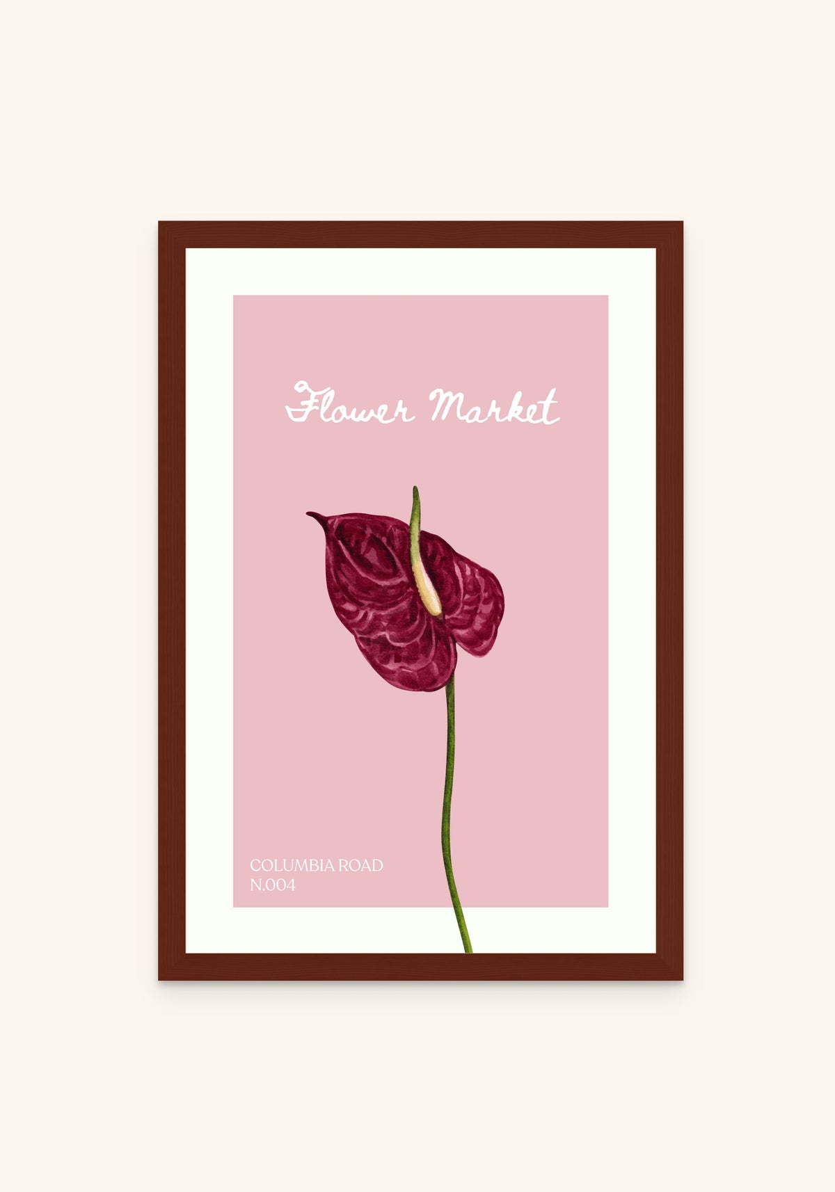 Flower Market 4 framed print in an espresso frame — Art Spectrum