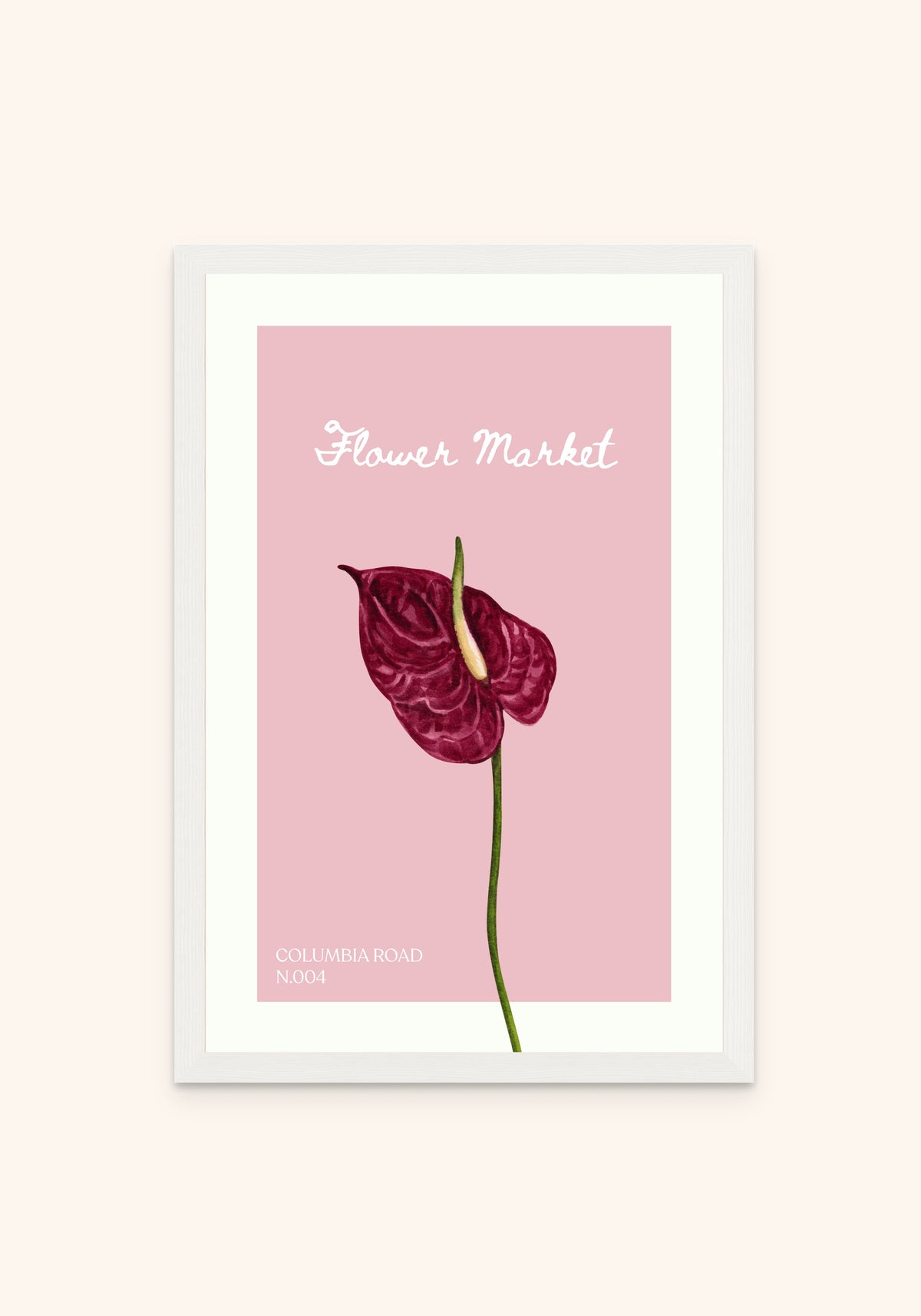 Flower Market 4 framed print in a white frame — Art Spectrum
