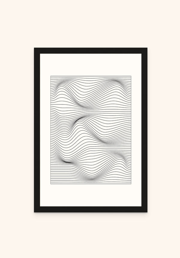 Frequency 1 framed print in a black frame — Art Spectrum