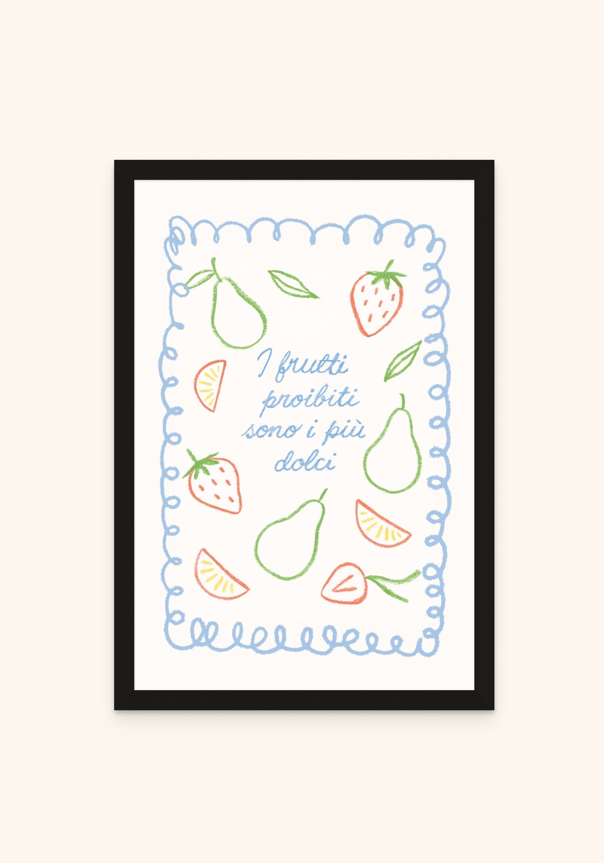 Frutti framed print in a black frame — Art Spectrum
