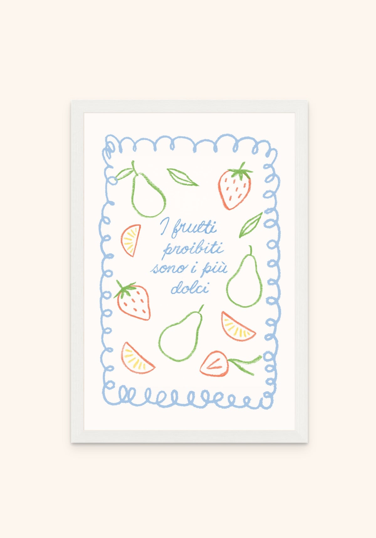 Frutti framed print in a white frame — Art Spectrum