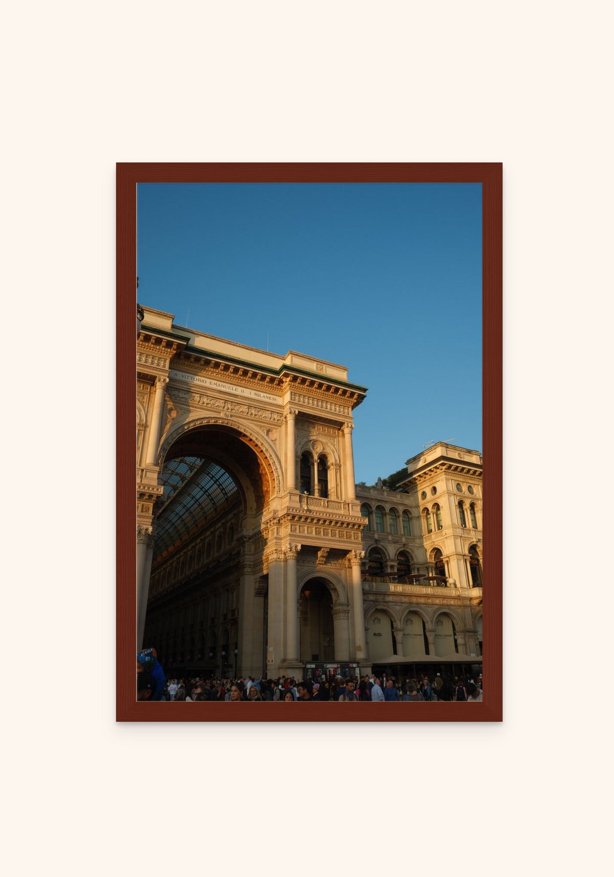 Gateway Of Milan framed print in an espresso frame — Art Spectrum