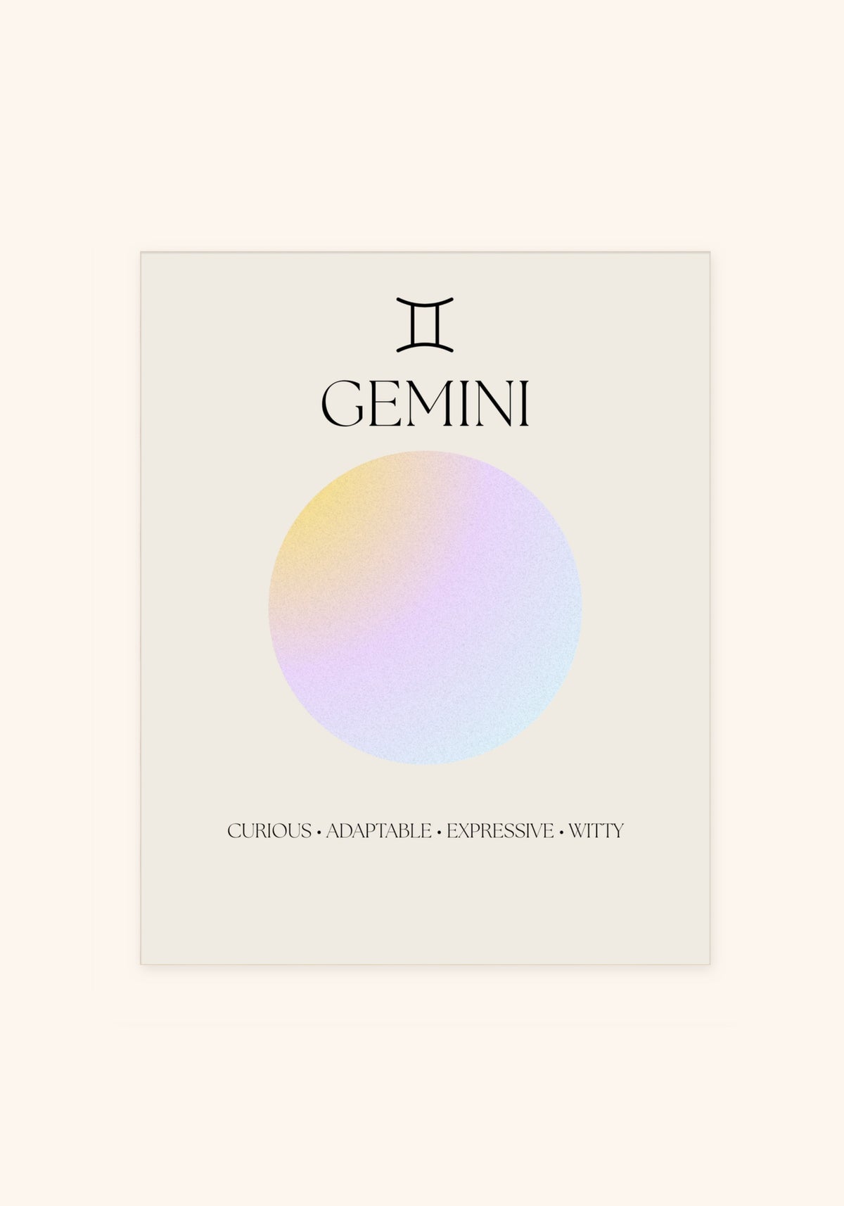 Gemini Zodiac Sign art print, unframed — Art Spectrum