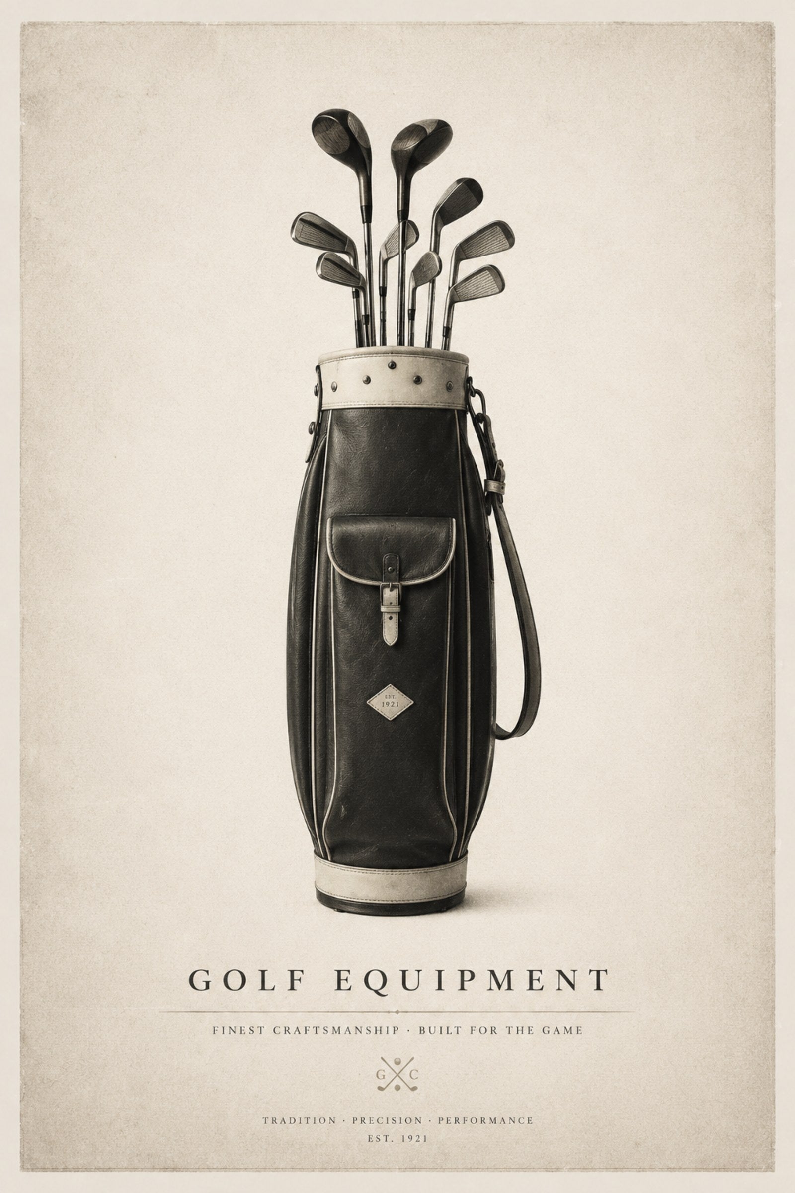 Golf Equipment vintage art print — Art Spectrum