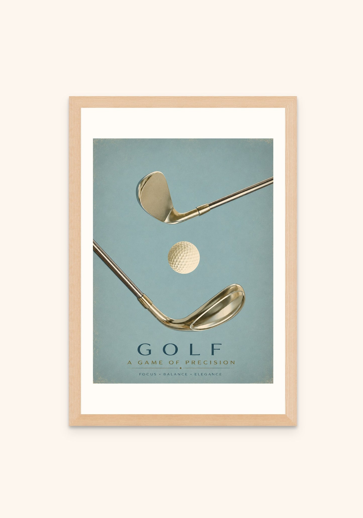 Golf vintage art print in a frame — Art Spectrum