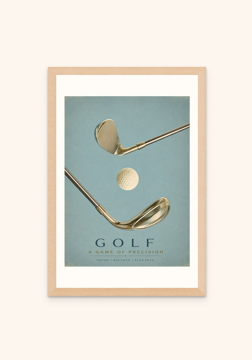 Golf vintage art print in a frame — Art Spectrum
