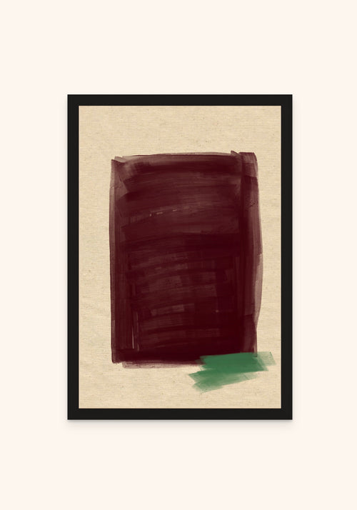 Green Accent framed print in a black frame — Art Spectrum