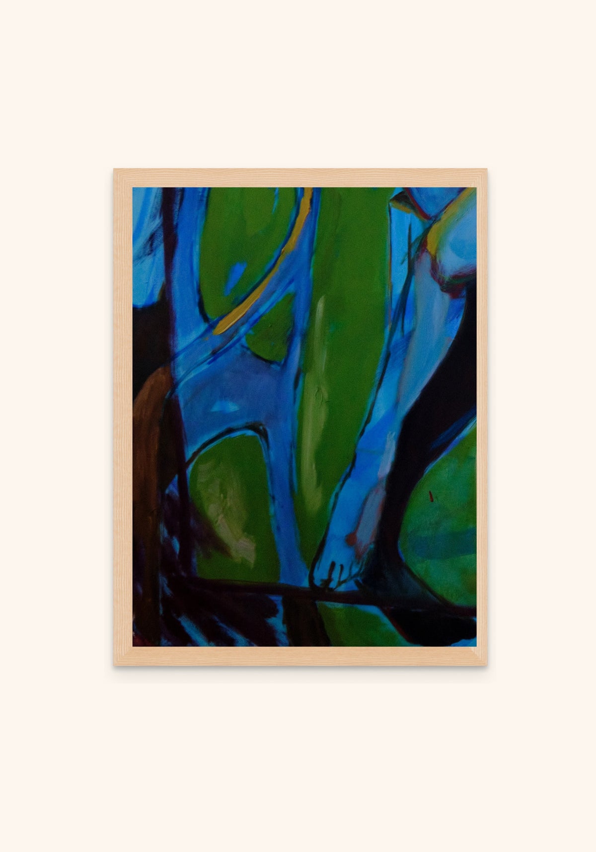 Blue and Green by Havva Malyalizade, framed art print