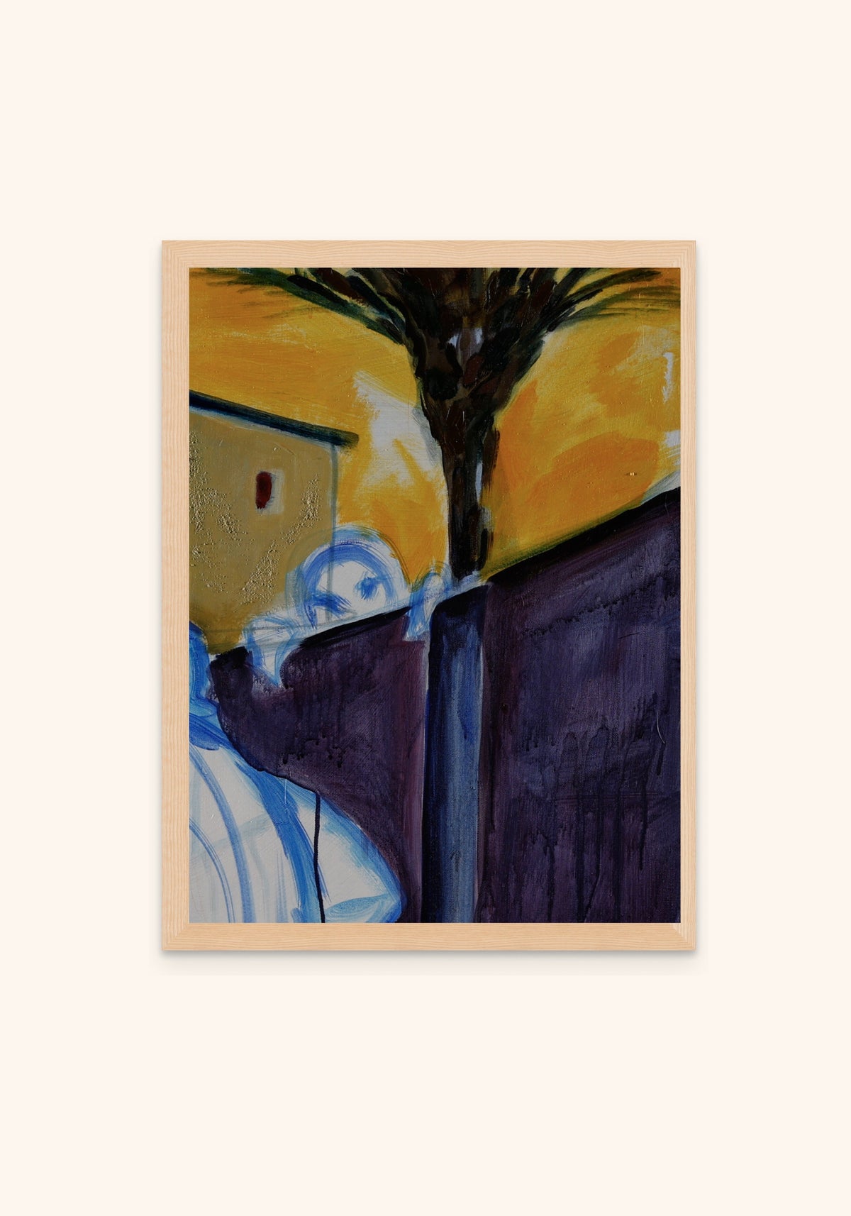 Courtyard Palm by Havva Malyalizade, framed art print