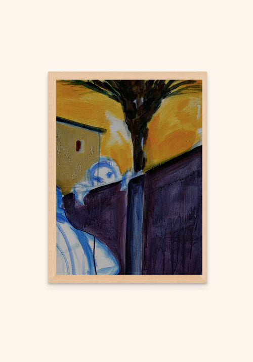 Courtyard Palm by Havva Malyalizade, framed art print