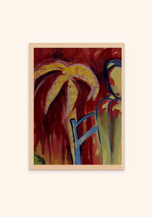 Palm Corner by Havva Malyalizade, framed art print