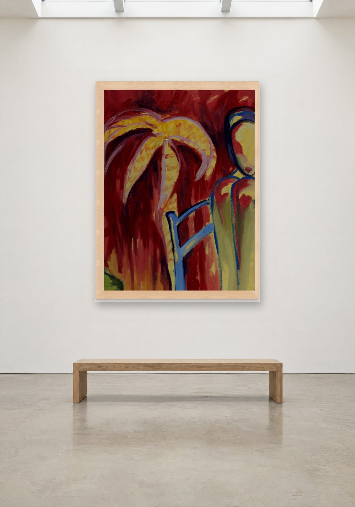 Palm Corner by Havva Malyalizade, framed print on a gallery wall