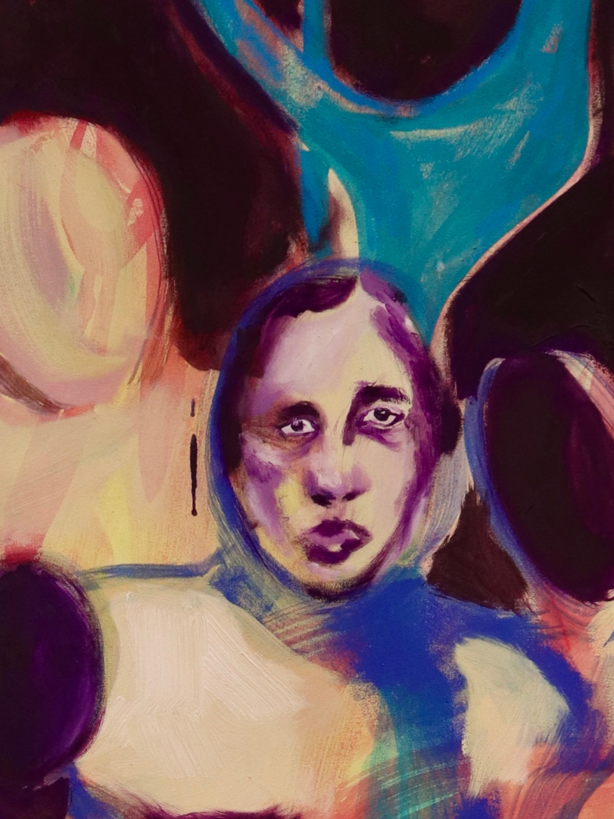 Woman in Violet by Havva Malyalizade, detail