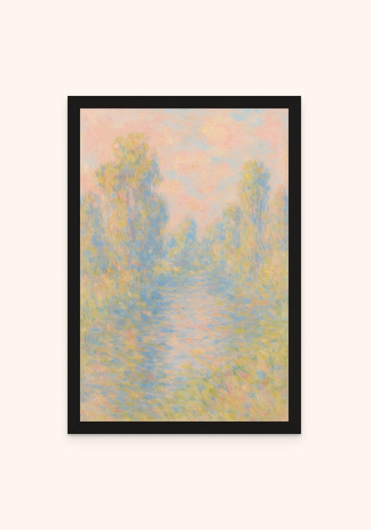 Haze framed print in a black frame — Art Spectrum