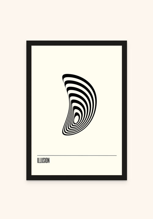 Illusions 2 framed print in a black frame — Art Spectrum