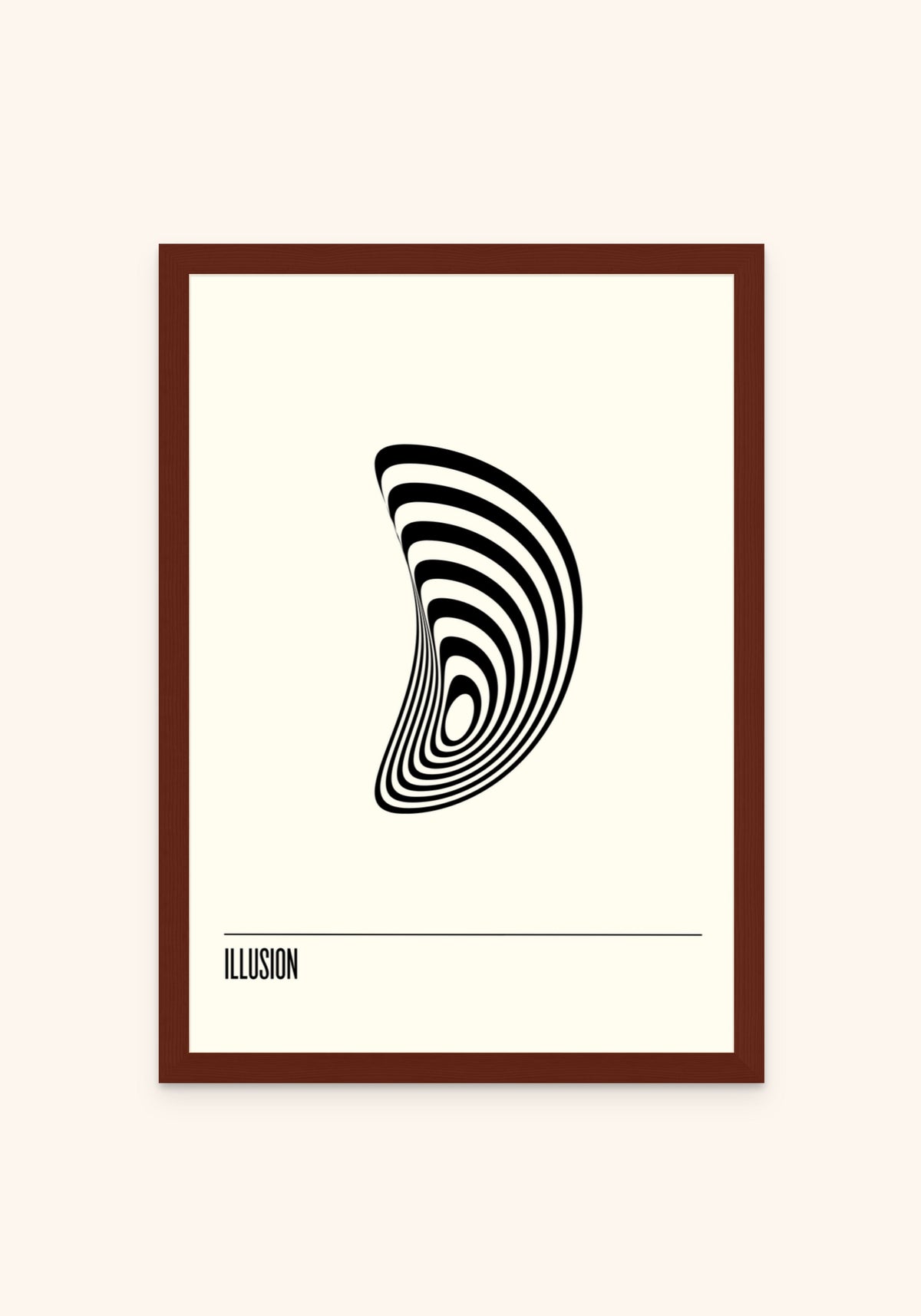 Illusions 2 framed print in an espresso frame — Art Spectrum