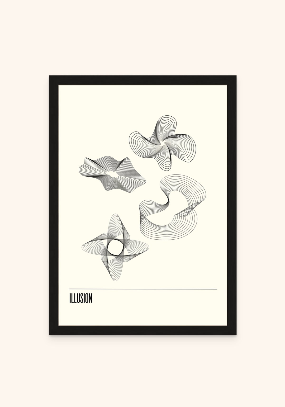 Illusions 3 framed print in a black frame — Art Spectrum
