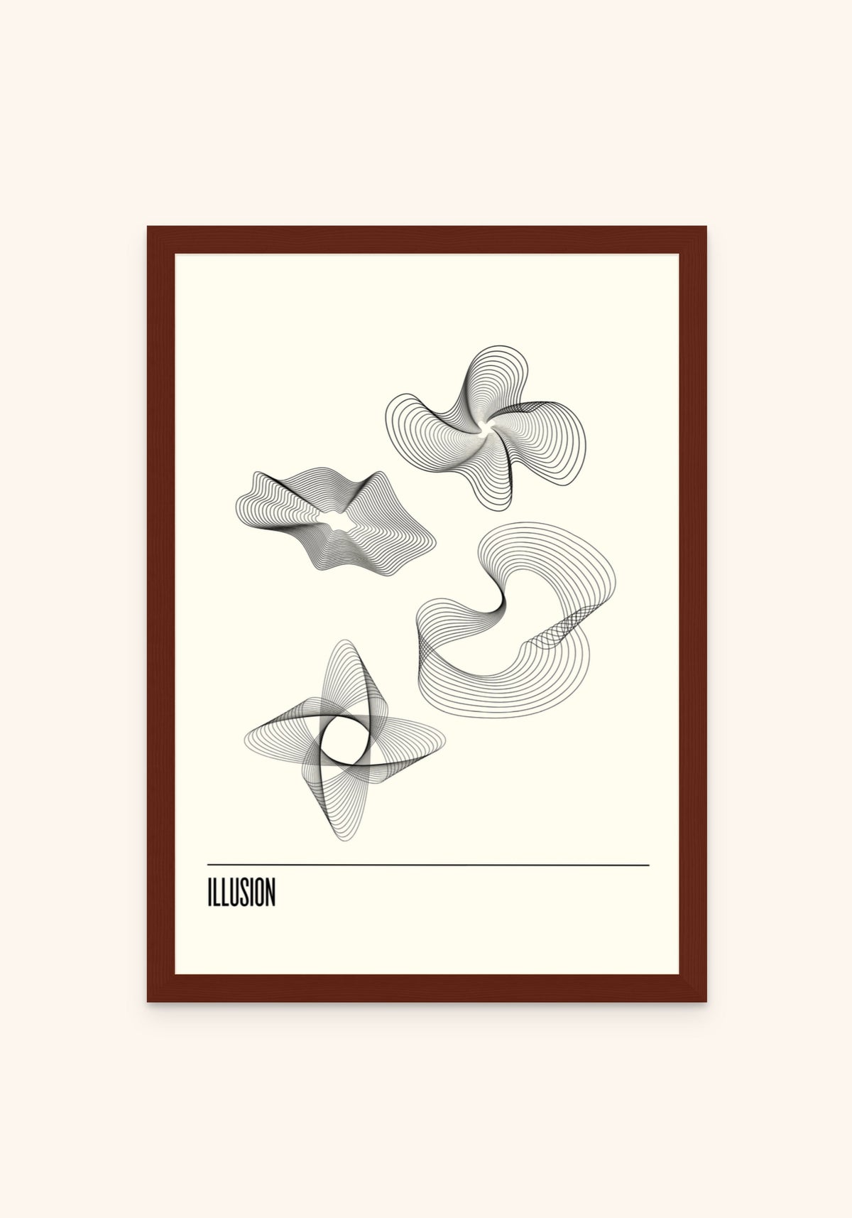 Illusions 3 framed print in an espresso frame — Art Spectrum