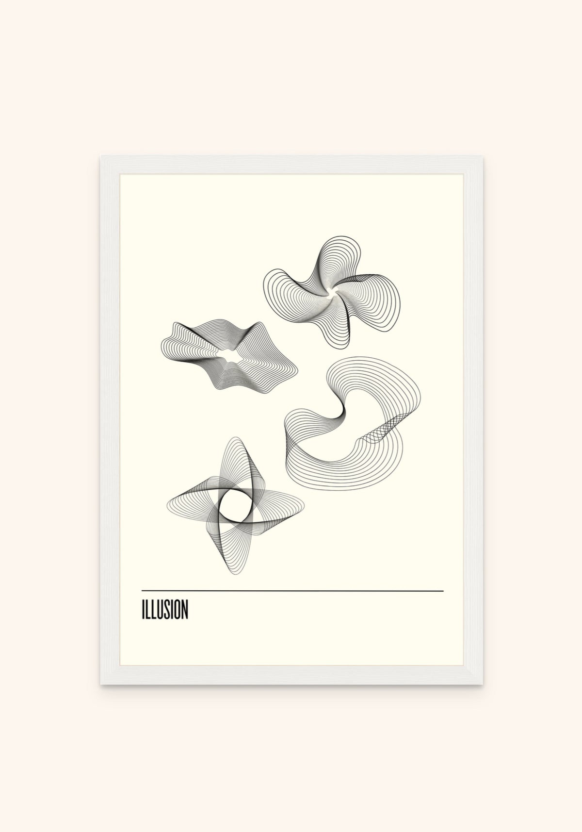 Illusions 3 framed print in a white frame — Art Spectrum