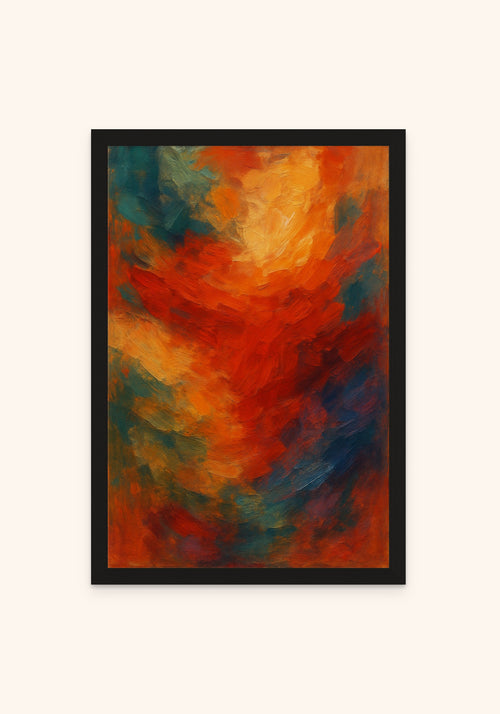 Inferno framed print in a black frame — Art Spectrum
