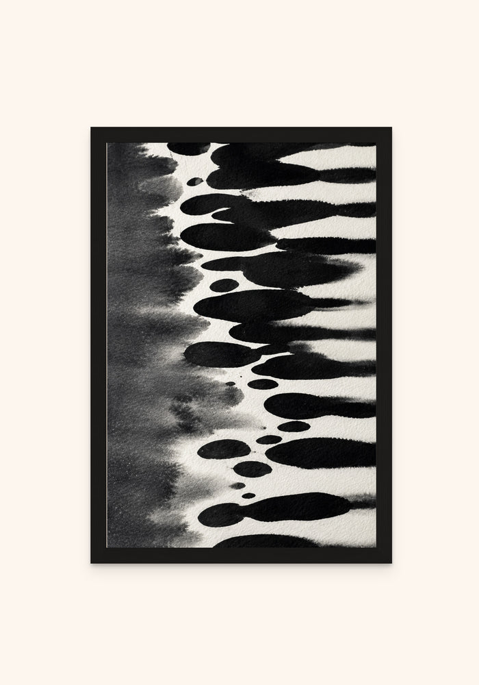 Inkfall framed print in a black frame — Art Spectrum