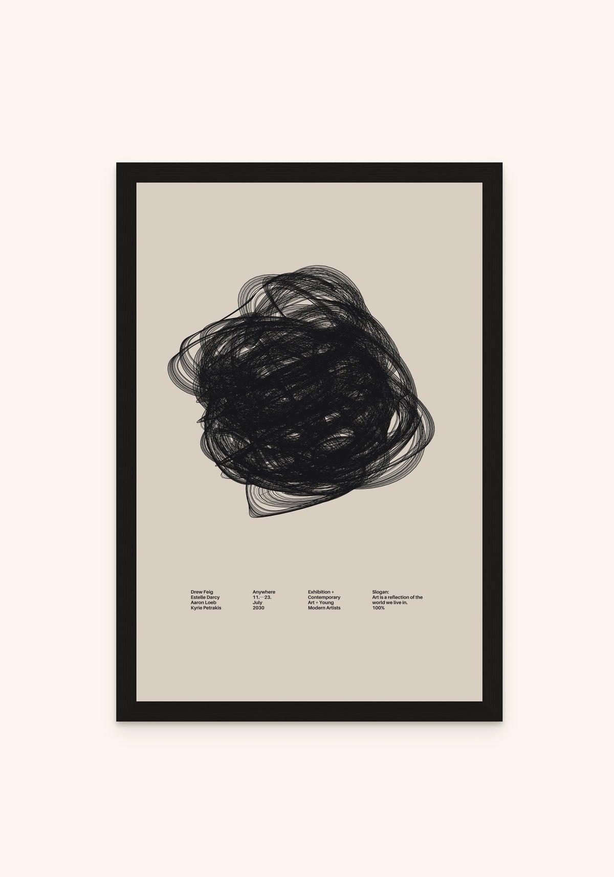 Inner Chaos framed print in a black frame — Art Spectrum