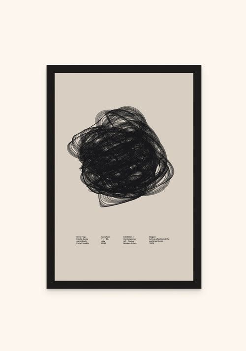 Inner Chaos framed print in a black frame — Art Spectrum