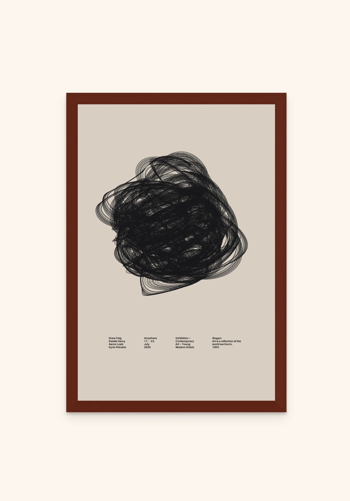 Inner Chaos framed print in an espresso frame — Art Spectrum