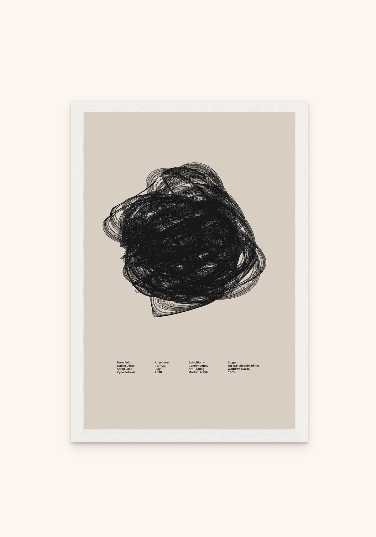 Inner Chaos framed print in a white frame — Art Spectrum