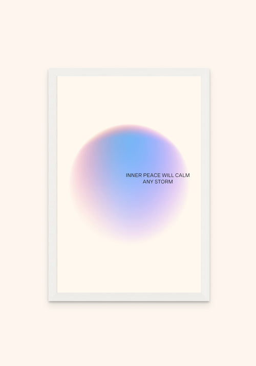 Inner Peace framed print in a white frame — Art Spectrum