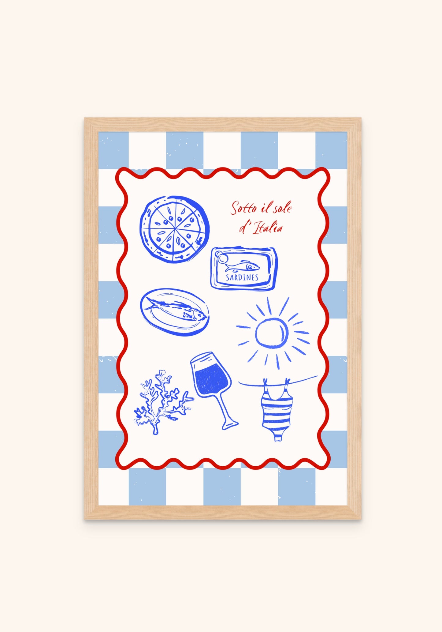 Italian Summer Italy-inspired framed canvas print, hand-finished in our studio — Art Spectrum
