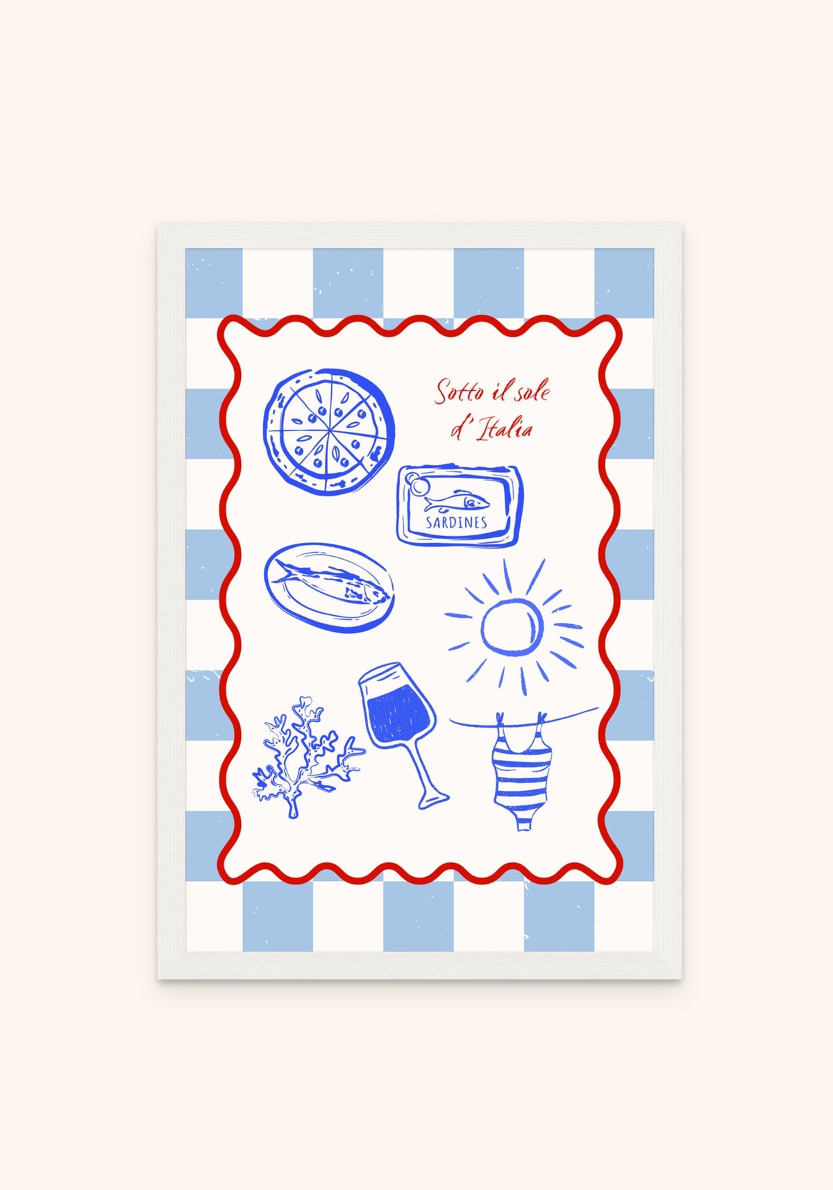 Italian Summer framed print in a white frame — Art Spectrum