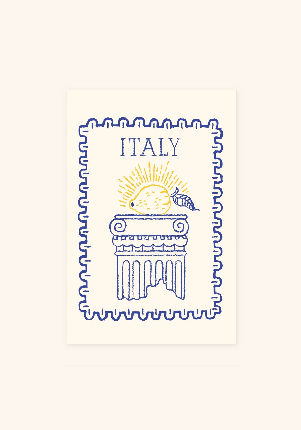 Italy Stamp art print, unframed — Art Spectrum