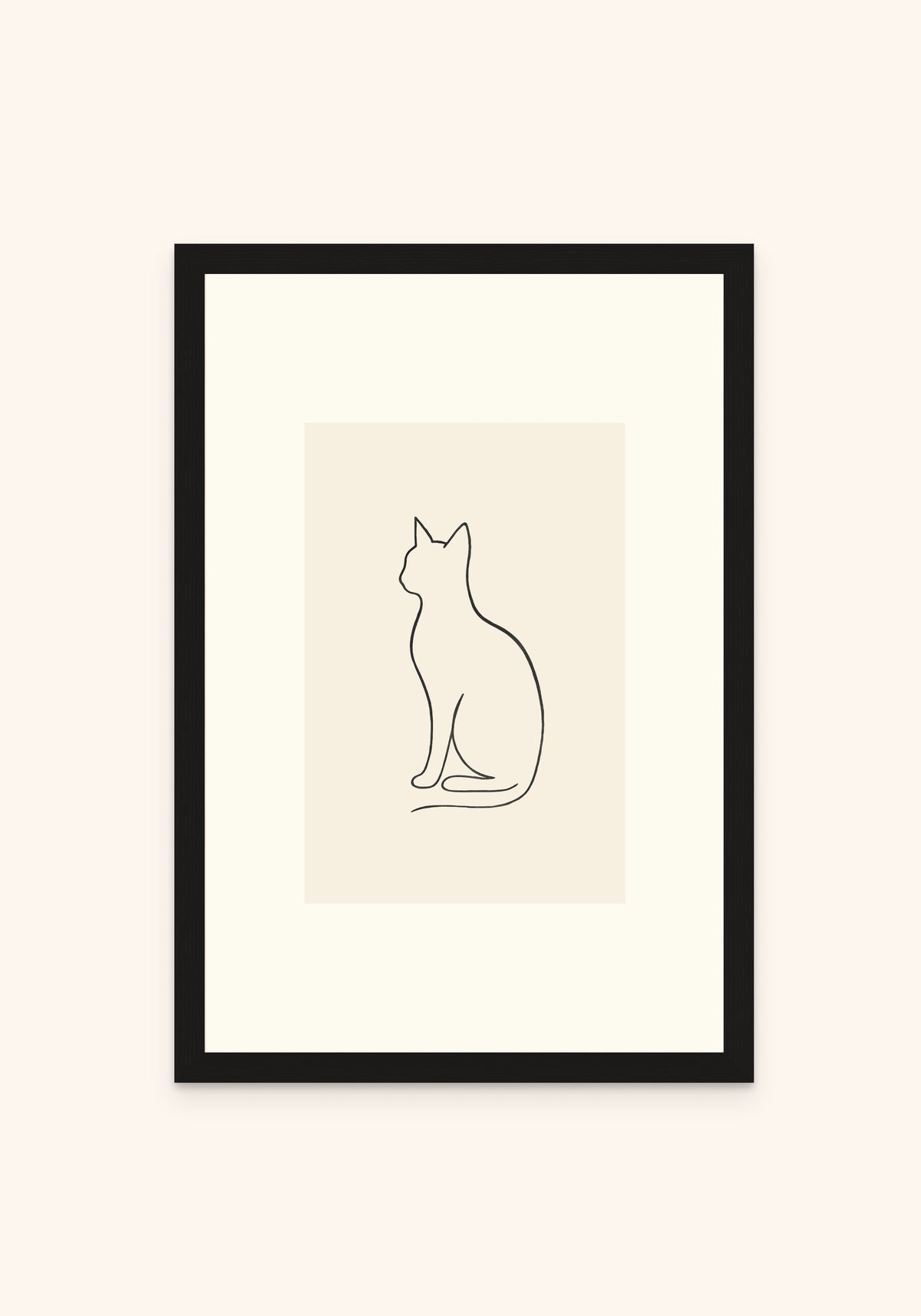 Kitten framed print in a black frame — Art Spectrum