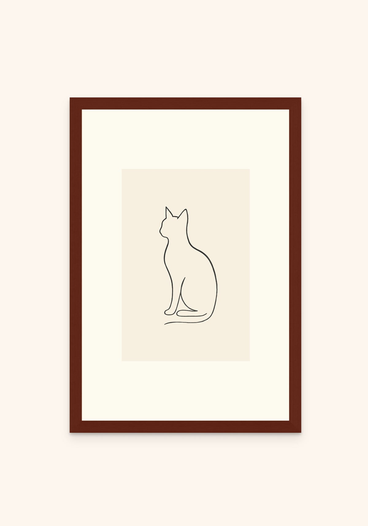 Kitten framed print in an espresso frame — Art Spectrum