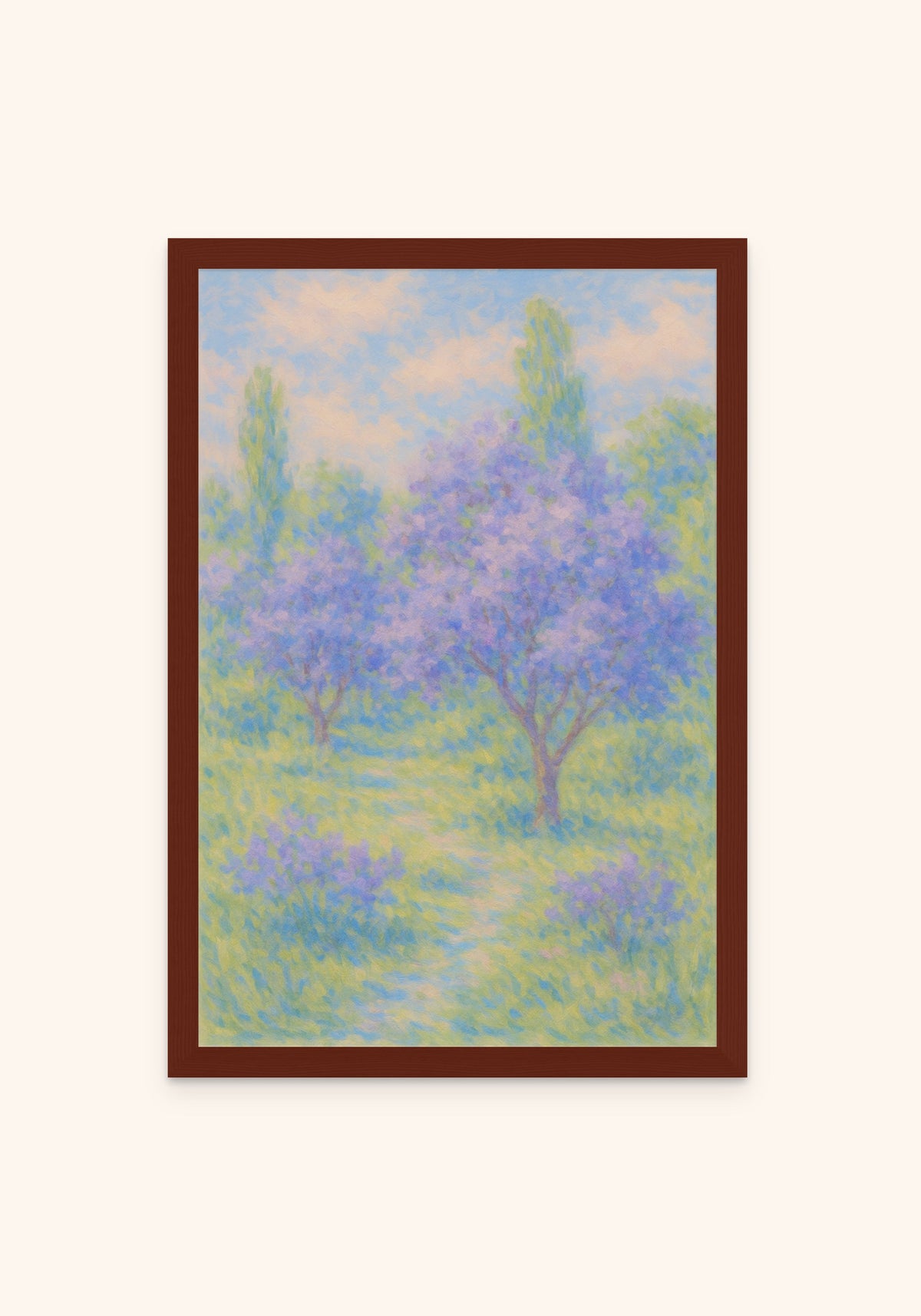Lilac framed print in an espresso frame — Art Spectrum