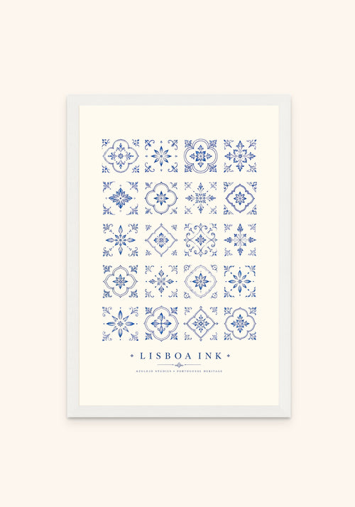 Lisboa Ink framed print in a white frame — Art Spectrum