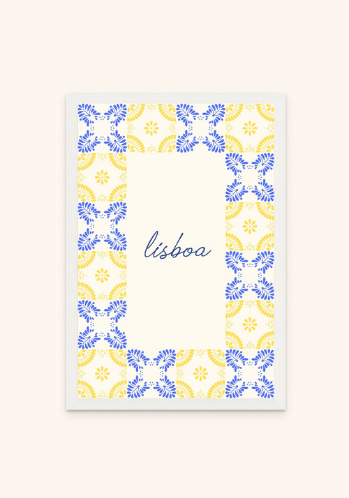 Lisboa framed print in a white frame — Art Spectrum